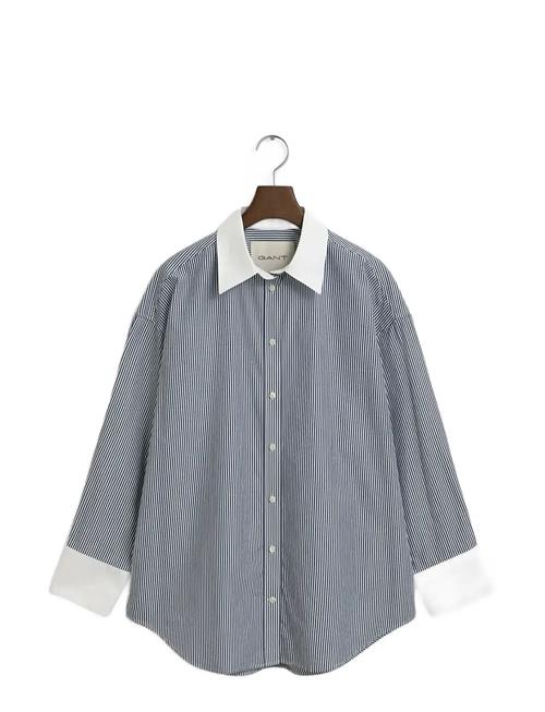 Os Contrast Collar Striped Shirt GANT Grey