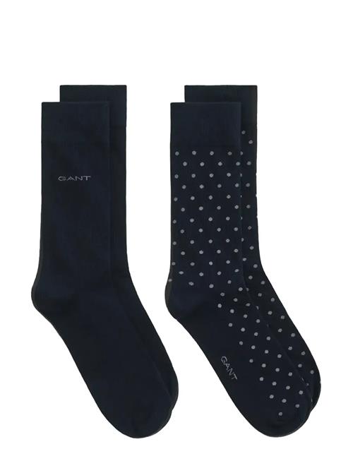 Dot And Solid Socks 2-Pack GANT Navy