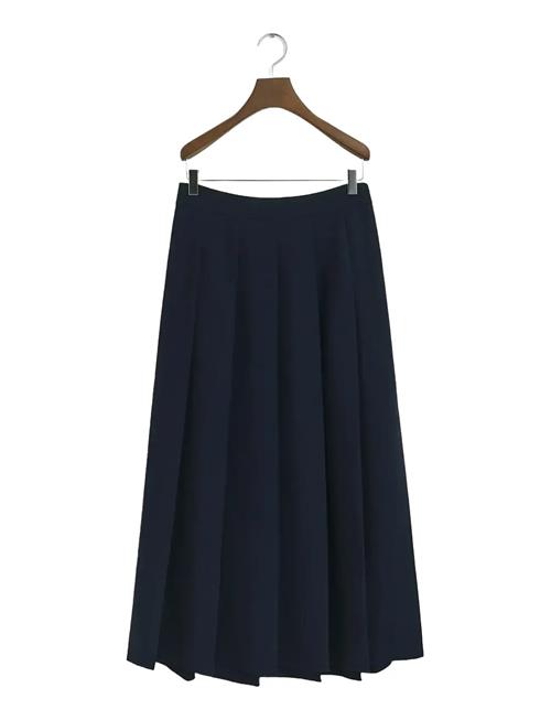 Wide Pleated Midi Skirt GANT Navy