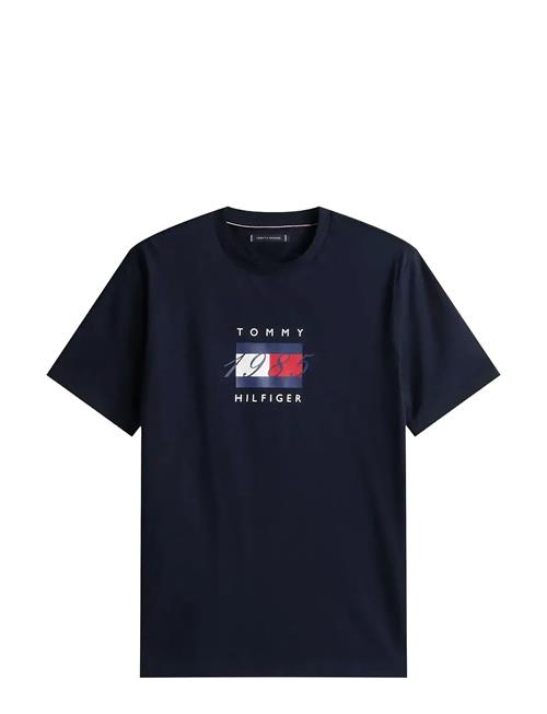 Linear Flag Graphic Tee Tommy Hilfiger Navy