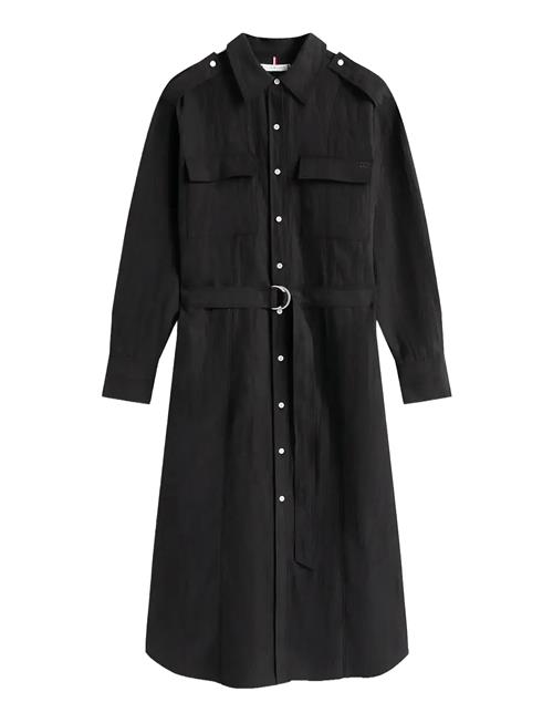 Fluid Utility Midi Dress Tommy Hilfiger Black