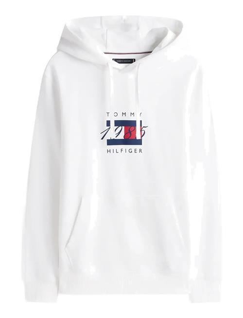 Linear Flag Graphic Hoodie Tommy Hilfiger White