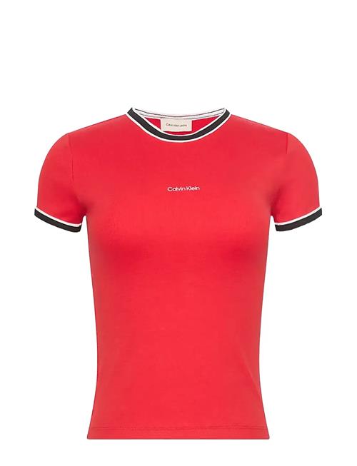 Ss Color Block Cotton Rib Baby T Calvin Klein Jeans Red