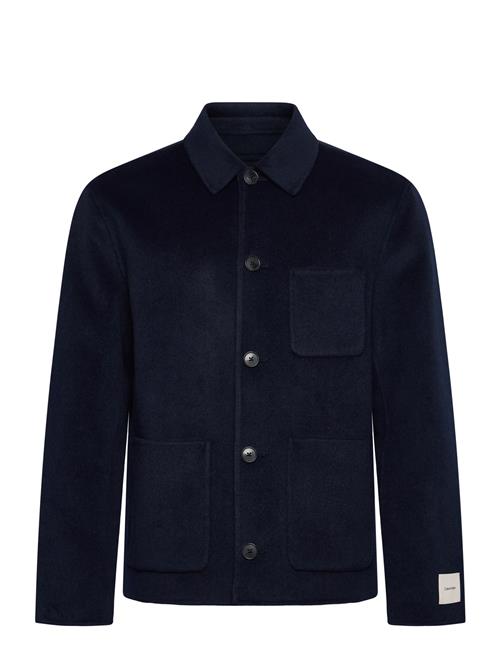 Ls Double Face Wool Blend Chore Calvin Klein Navy