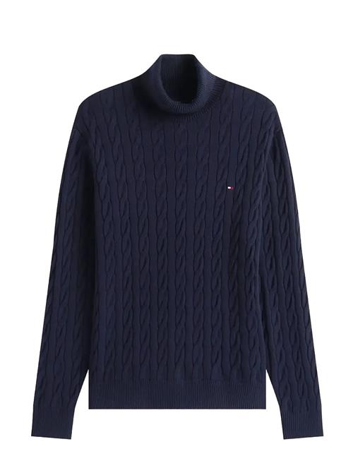 Classic Cotton Cable Roll Neck Tommy Hilfiger Navy