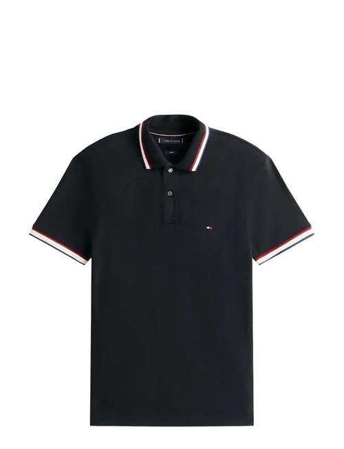 Cuff Interest Slim Fit Polo Tommy Hilfiger Black