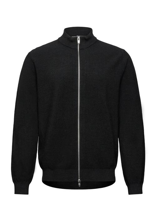 100 Merino Zip Through Knit Lindbergh Black Black