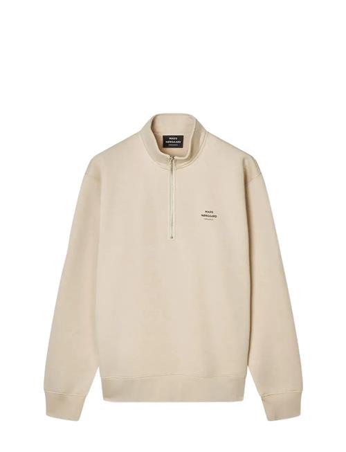 Standard Half Zip Logo Sweat Mads Nørgaard Cream