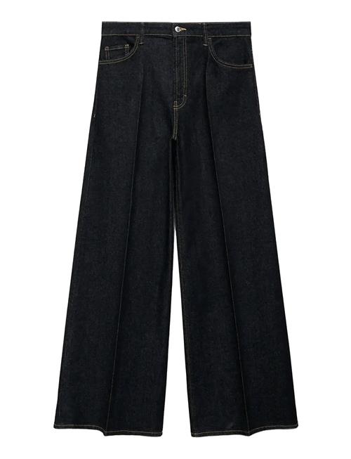 High-Waisted Wide-Leg Jeans Mango Blue