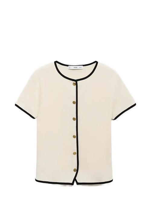 Cotton T-Shirt With Contrasting Trim Mango White
