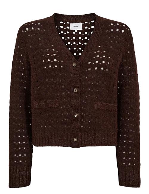 Nuriette Dot Pointelle Cardigan Nümph Brown