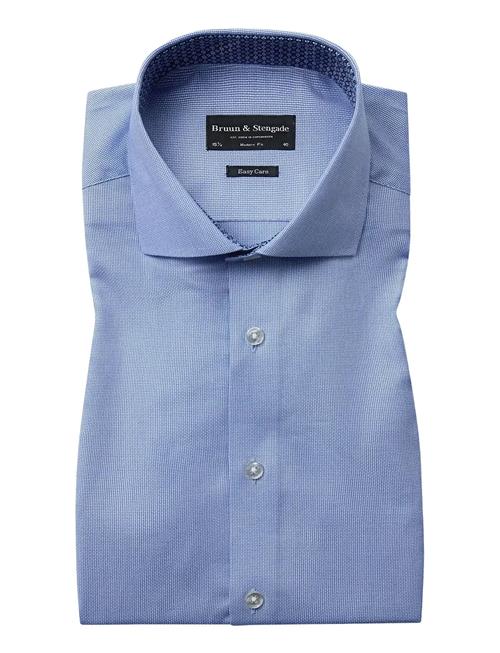 Bs Freddie Modern Fit Shirt Bruun & Stengade Blue
