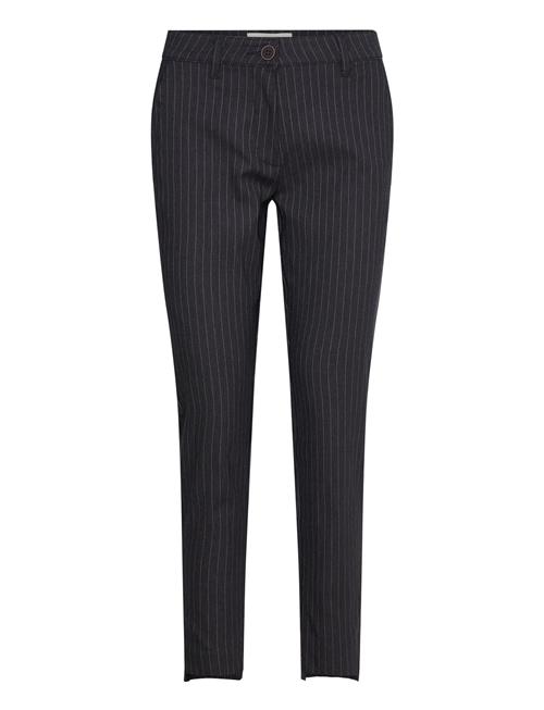 Pants From Freequent In A Soft And Stretchy Material With A Pinstriped Print. Th FREE/QUENT Navy