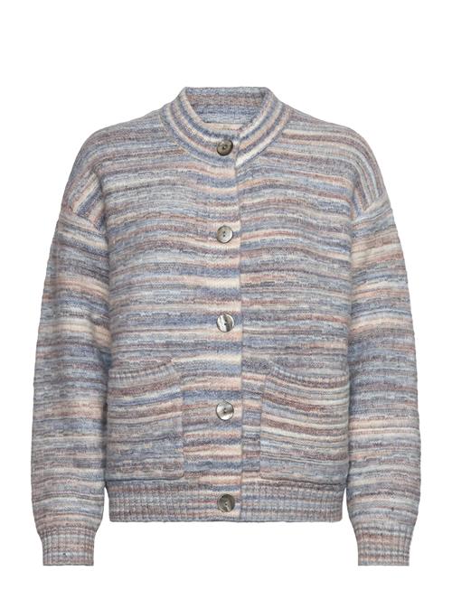 Cardigan From Freequent In A Soft, Space Dyed Material With A Texture Pattern. T FREE/QUENT Blue