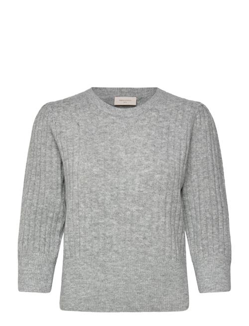 Pullover From Freequent In A Soft, Knitted Material With A Striped Texture. The FREE/QUENT Grey