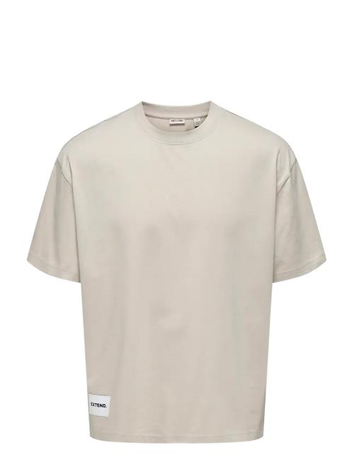 Onslale Ovz Ss Xt Tee ONLY & SONS Beige