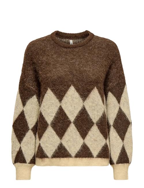 Onlnoeme Life Ls Jq O-Neck Knt ONLY Brown