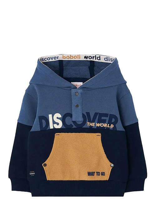 Fleece With Pockets Sweatshirt Boboli Blue