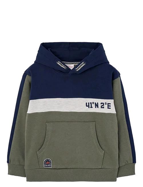 Fleece With Hood Sweatshirt Boboli Green