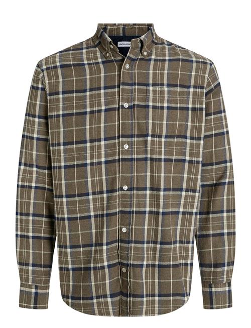 Jack & Jones Jjeclassic Flannel Check Shirt Ls Sn Jack & J S Khaki