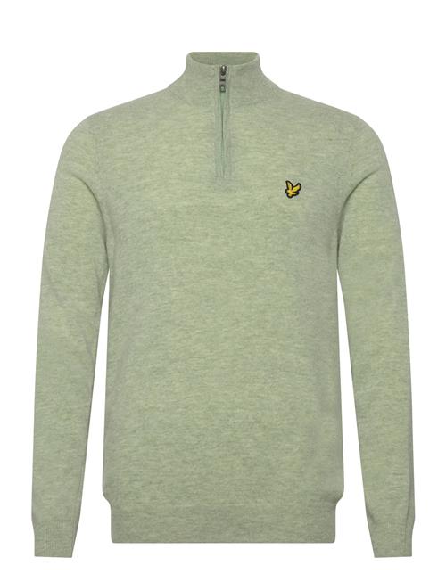 Lambswool Blend Quarter Zip Jumper Lyle & Scott Green