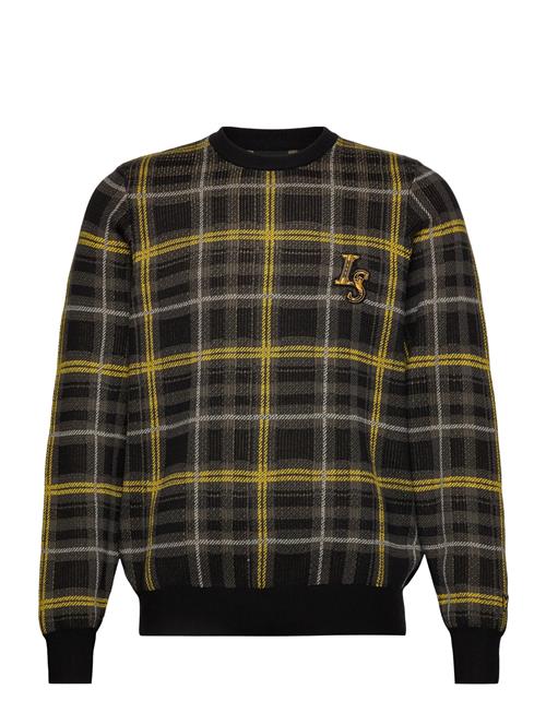 Ribbed Jacquard Tartan Crew Neck Lyle & Scott Black