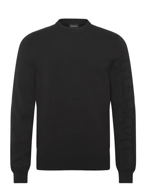 Mesh Logo Crew Neck Jumper Lyle & Scott Black