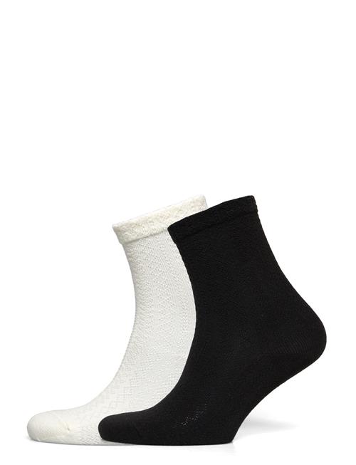2-Pack Pointelle Cotton Crew Socks Monki Patterned