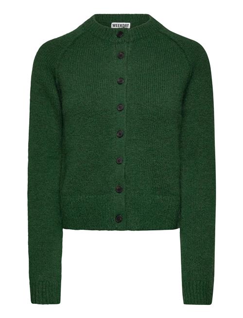 Soft Slim Fit Butt D Cardigan Weekday Green