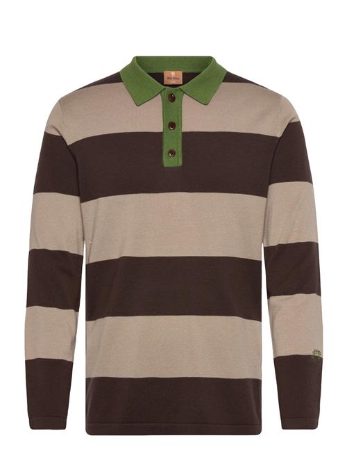 Mmgroyal Preppy Ls Polo Knit Mos Mosh Gallery Brown