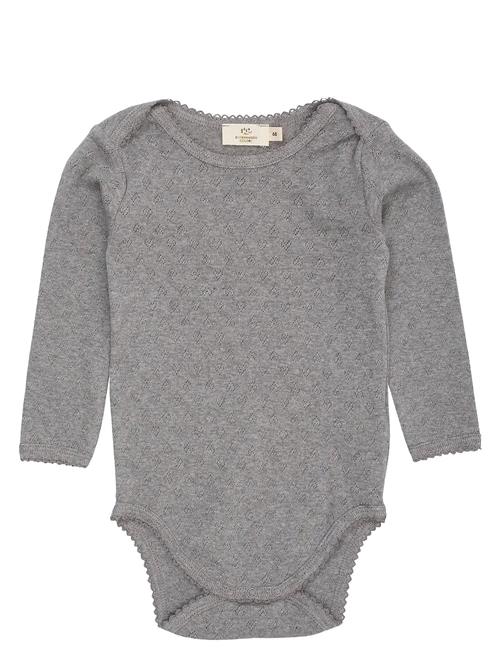 Pointelle Heart Lapneck Body Ls Copenhagen Colors Grey