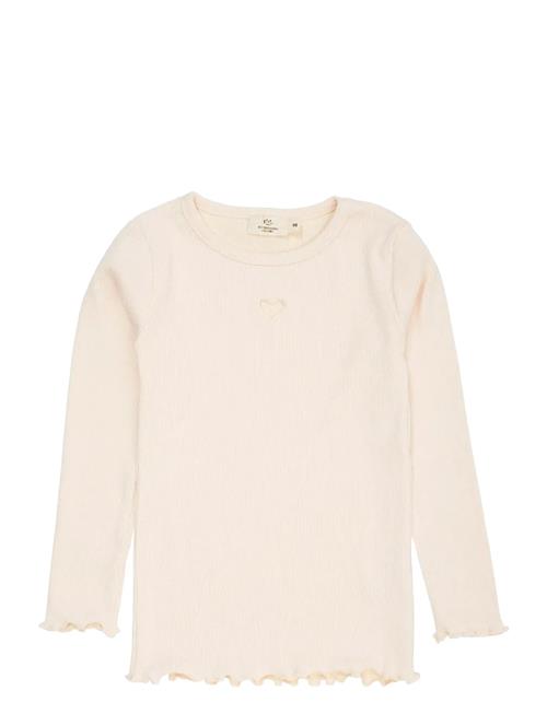 Modal Rib Ls Tee W. Heart Hole Pattern Copenhagen Colors Pink