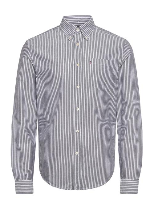 Casual Striped Oxford B.d Shirt Lexington Clothing Blue