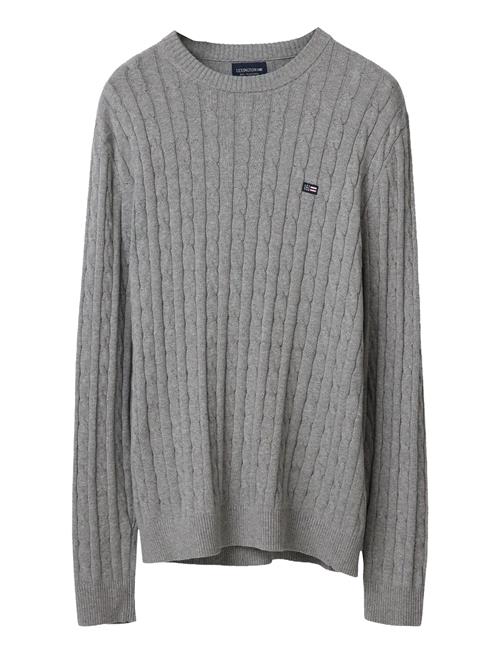 Cotton Cable Knitted Sweater Lexington Clothing Grey