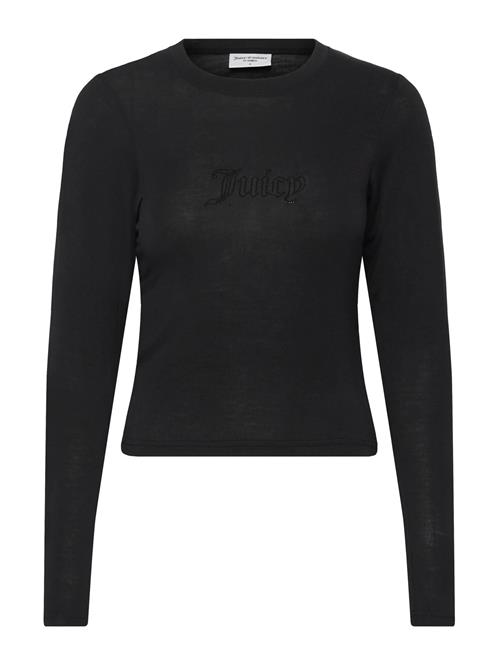 Slub Knit Ls Ringer T-Shirt Juicy Couture Black