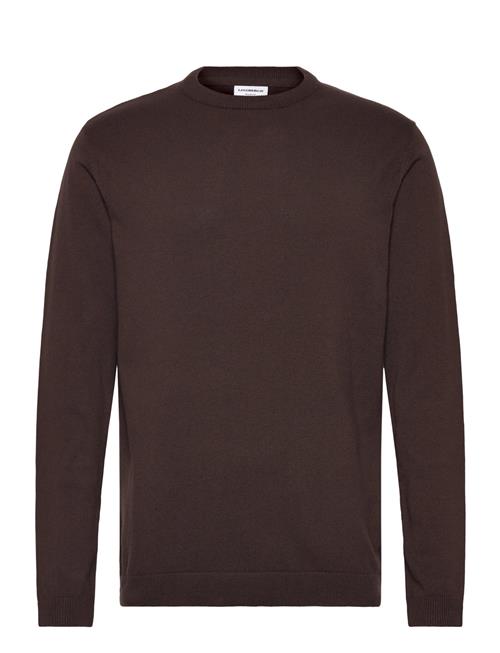 O Neck Recycled Yarn Knit Lindbergh Brown