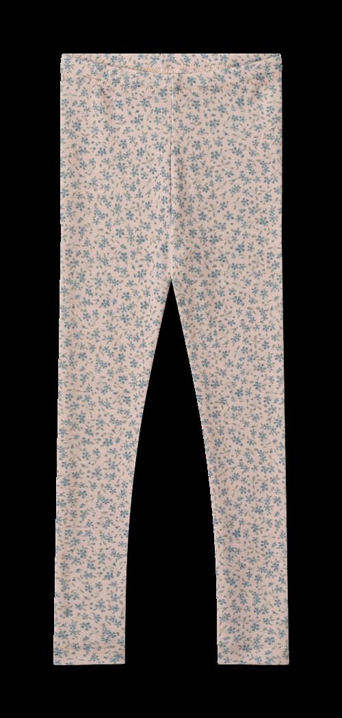 Wheat Agi Leggings I Uld Blue Flowers  Blue Flowers 110 cm Wool Lyserød  110 cm  kvinde