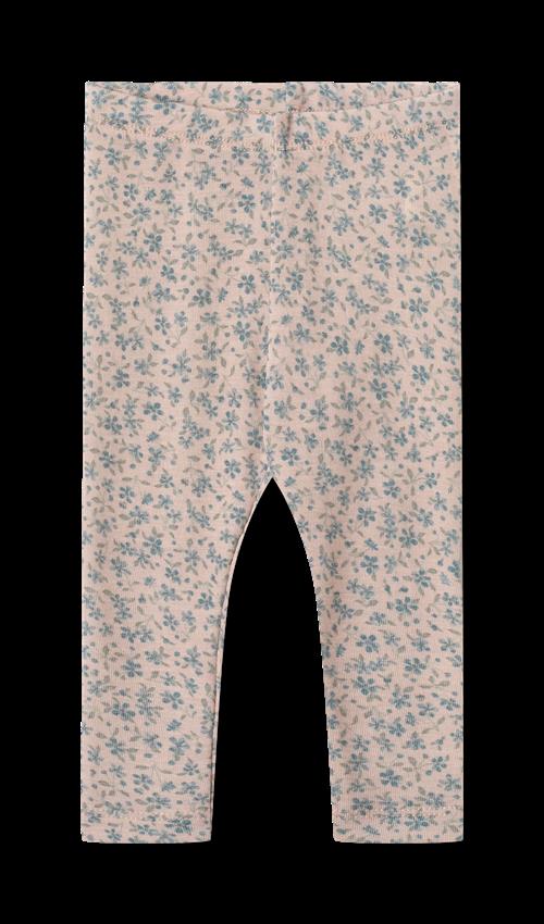 Wheat Agi Leggings I Uld Blue Flowers  Blue Flowers 86 cm  Lyserød  86 cm  kvinde