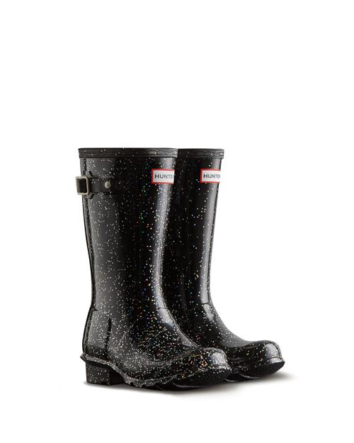 Hunter Junior Originals Giant Glitter Gummistøvler Black  Black 32 EU  Sort  32 EU  kvinde