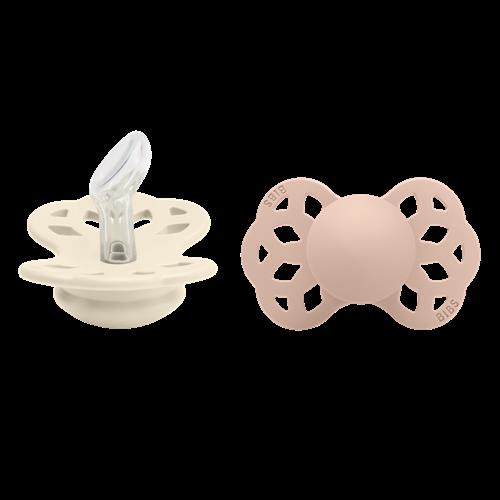 BIBS Infinity 2-pak Anatomisk Silikonesut Størrelse 1 Ivory Blush Ivory Blush 0+ months  Creme  0+ måneder  Unisex