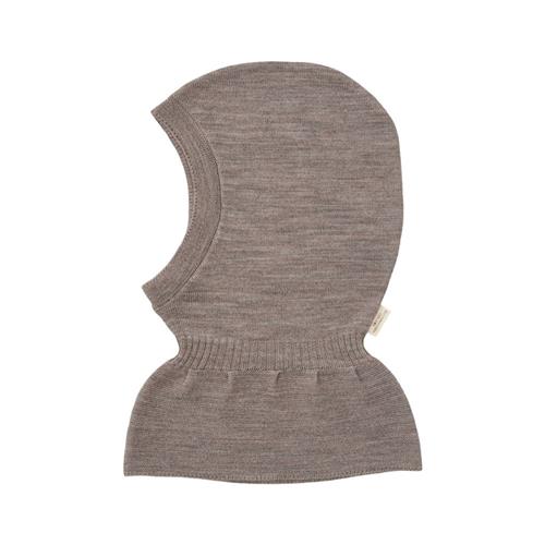 Copenhagen Colors Lt. Knitted Merino Balaclava With Frill  Natural Melange 48/50 cm  Beige  48/50 cm  Unisex
