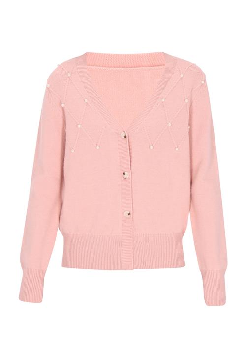 faina Cardigan  lyserød / hvid