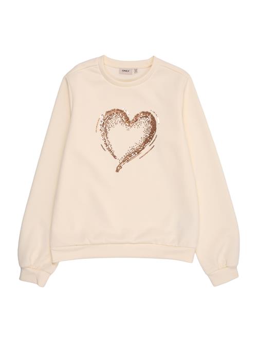ONLY GIRLS Sweatshirt  guld / offwhite