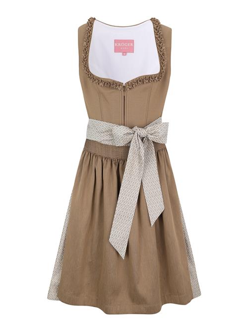 Krüger Madl Dirndl  mørkebeige / hvid