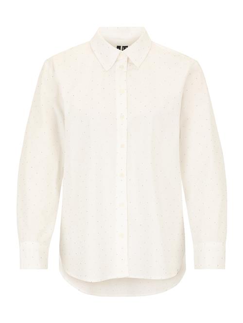 Vero Moda Petite Bluse 'VMINGA RHINE'  sølv / naturhvid