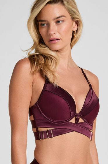 Hunkemöller Formstøbt longline push-up-bøjle-bh Colette rød