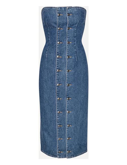 Denim Button Detail Dress ROTATE Birger Christensen Blue