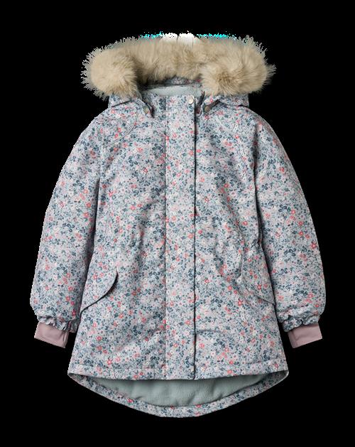Wheat Mathilde Jakke Soft Rain Flowers  Soft Rain Flowers 128 cm  Blå  128 cm  kvinde