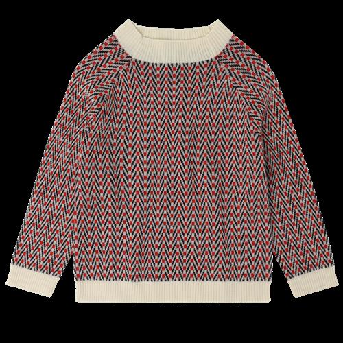 FUB Sildebenssweater I Uld Ecru  Ecru-100 cm Wool Beige  100 cm  unisex