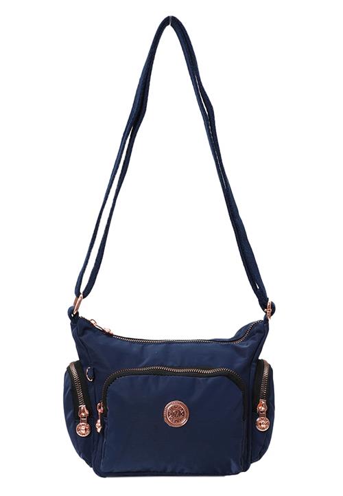 Mindesa Skuldertaske  marin / brun